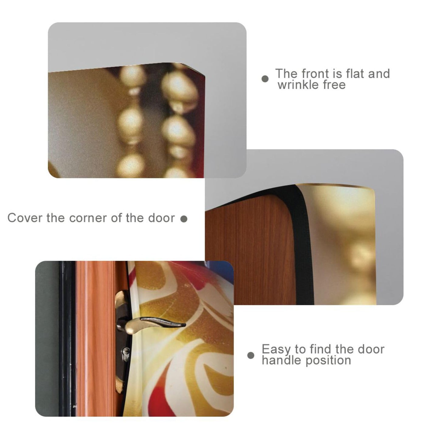 Wajiw Christmas Ball Door Cover Washable High Elastic Fabric Front Door Cover for Festive Party Home Decor,32x79Inch