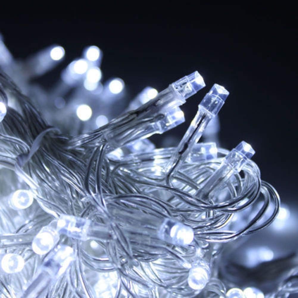300 LED Twinkle Star Curtain String Lights - Warm White for Wedding, Home & Garden Decor