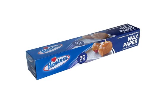 Hostess Wax Paper Roll 30 Sq Ft. Roll Of Wax Paper For Kitchen/Backing - Microwave Safe