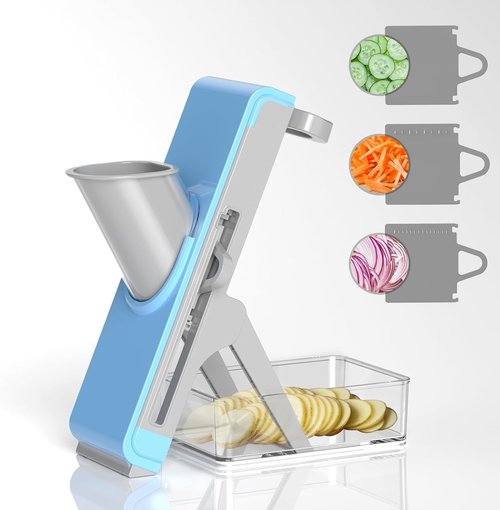 Eletronova Mandoline Slicer - Versatile Kitchen Vegetable Cutter | Grey, White & Green, Blue Options