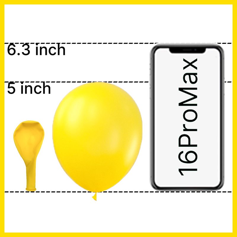 PartyWoo Yellow Balloons 50pcs 5 Inch Small Mini Matte Yellow Latex Balloons for Easter Bee Baby Shower Gender Reveal Engagement Sunflower Graduation Birthday Summer Party Decorations Yellow-Y55