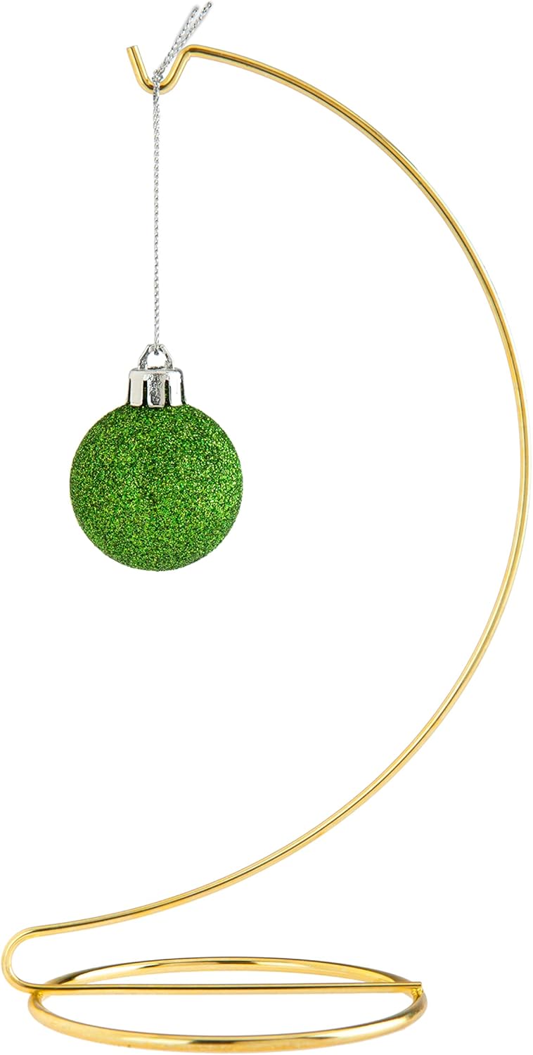 10-Inch Gold Metal Ornament Display Hanger Stands - Set of 6 for Christmas Ornaments & Terrariums