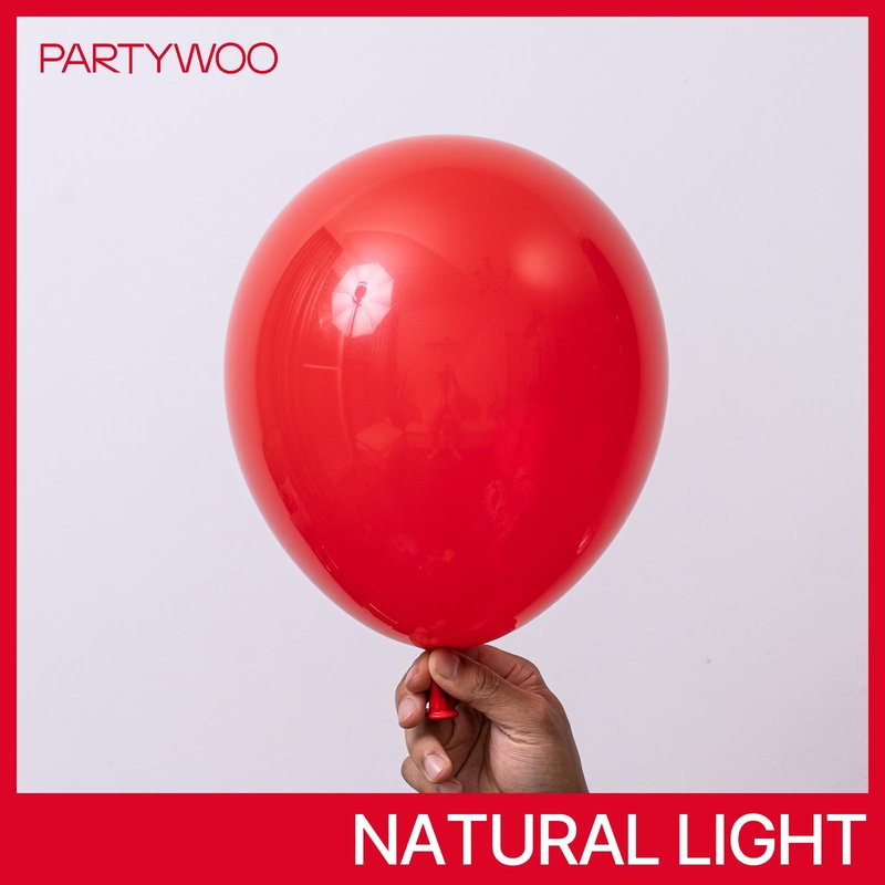 PartyWoo Red Balloons 101pcs 12 Inch Red Helium Balloons for Birthday Graduation Bachelorette Citizenship Firefighter Strawberry Anniversary Cherry Casino Movie Theme Party Decorations Red-Y57