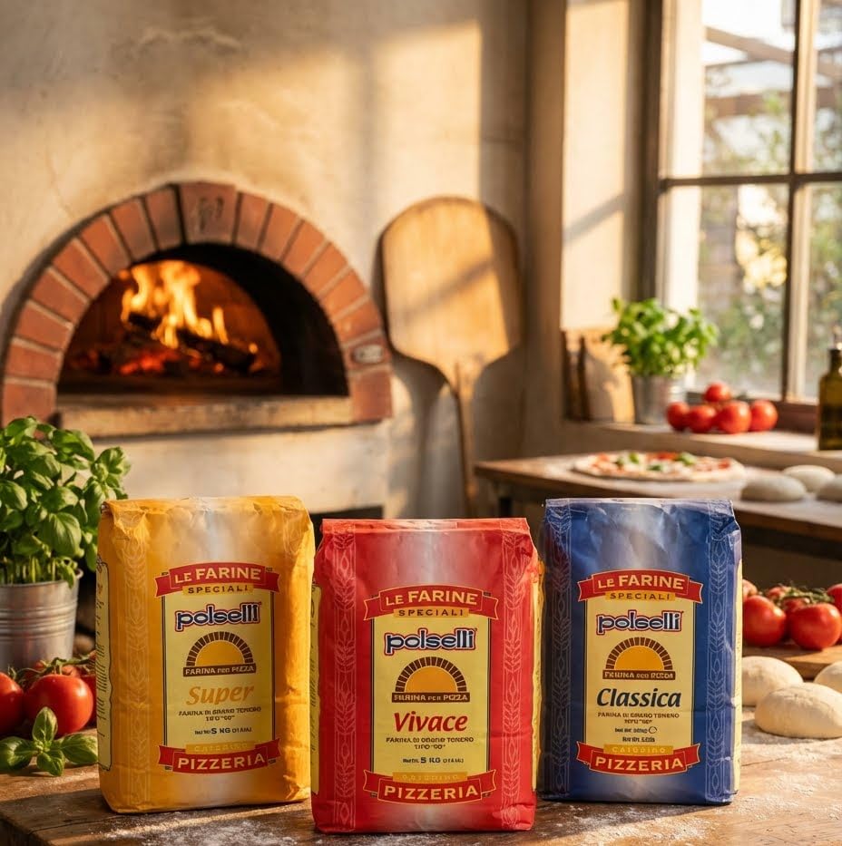 POLSELLI Double Zero Flour - Extra Fine Italian Flour for Pizza, Bread & Pasta | 11 lbs (5 kg)
