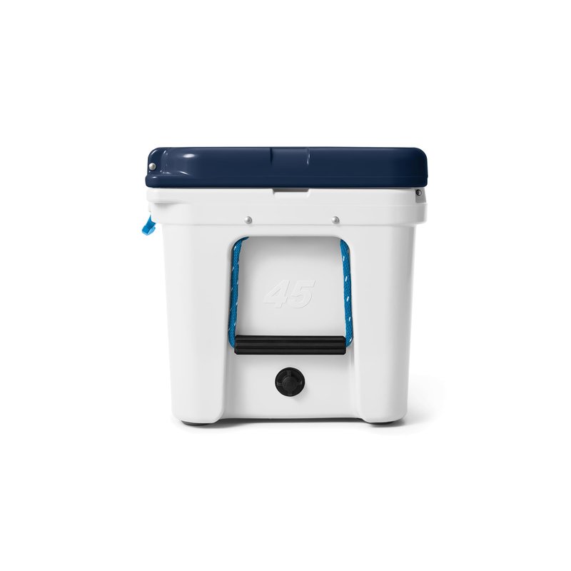 YETI Tundra 45 Cooler, White/Blue