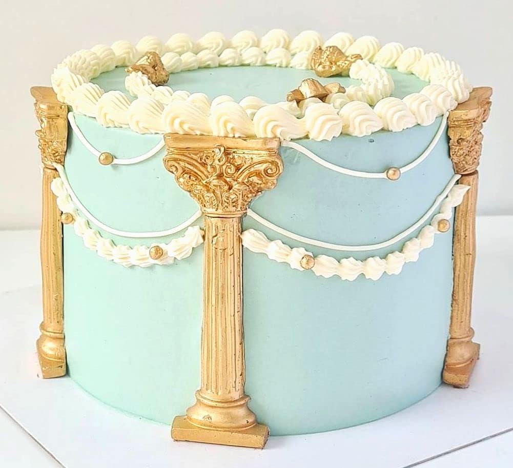 3D Greek Marble Column Cake Mold - Fondant & Gumpaste Pillar for Cupcake Decorating