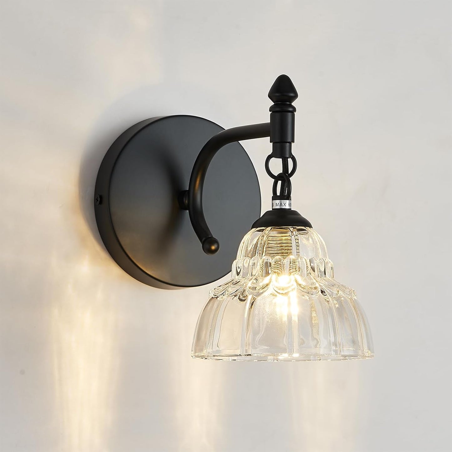 Modern Bathroom Vanity Lights - Matte Black Wall Sconces with Over-Mirror Light Fixture for Bathroom, Powder Room