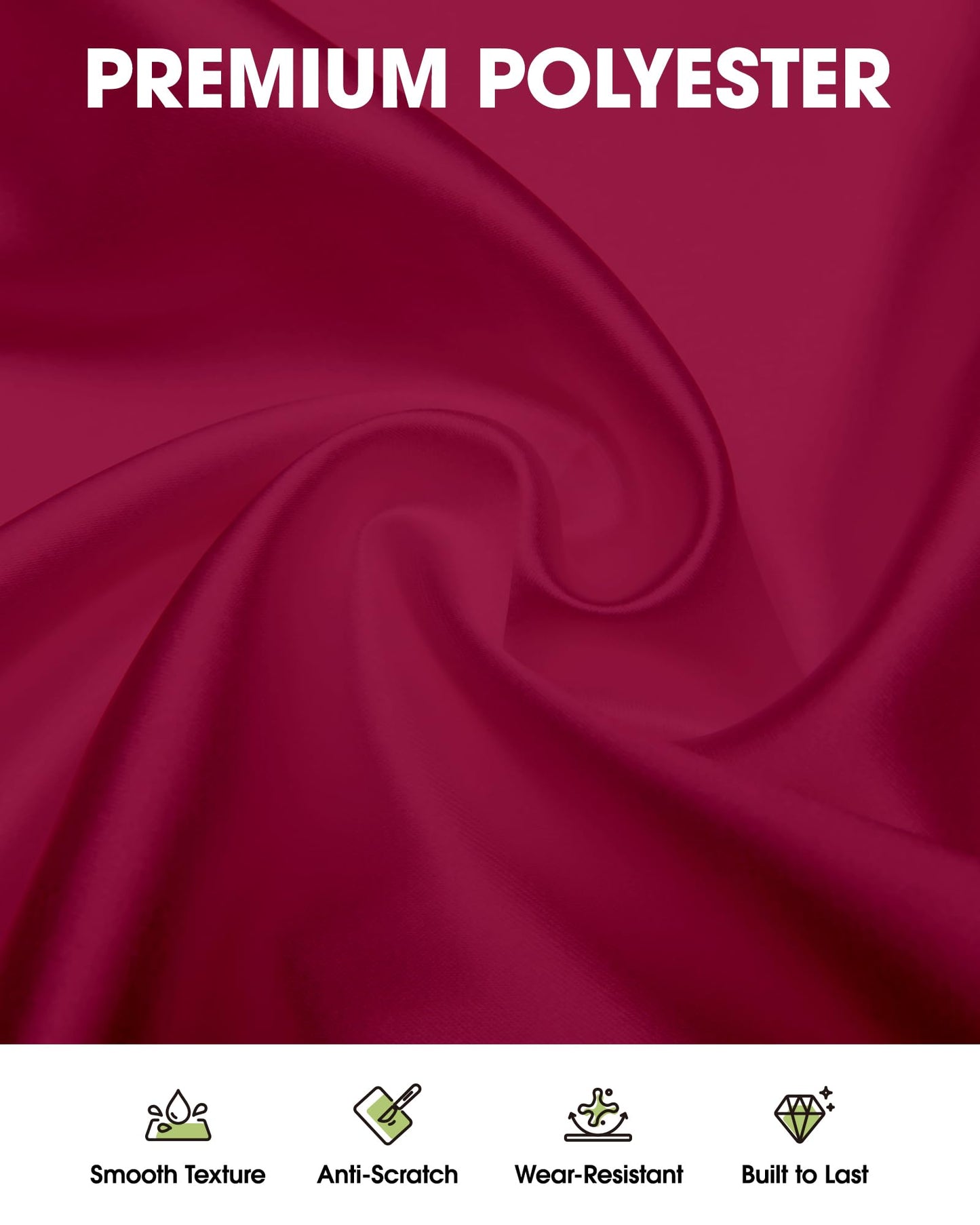 Pureegg Rectangle Table Cloth 60" x 102" – Durable Polyester Tablecloth Offers Reusable & Washable Protection, Ideal for Outdoor Party, Picnic, Wedding, Banquet and Birthday, 2 Pack, Fuchsia