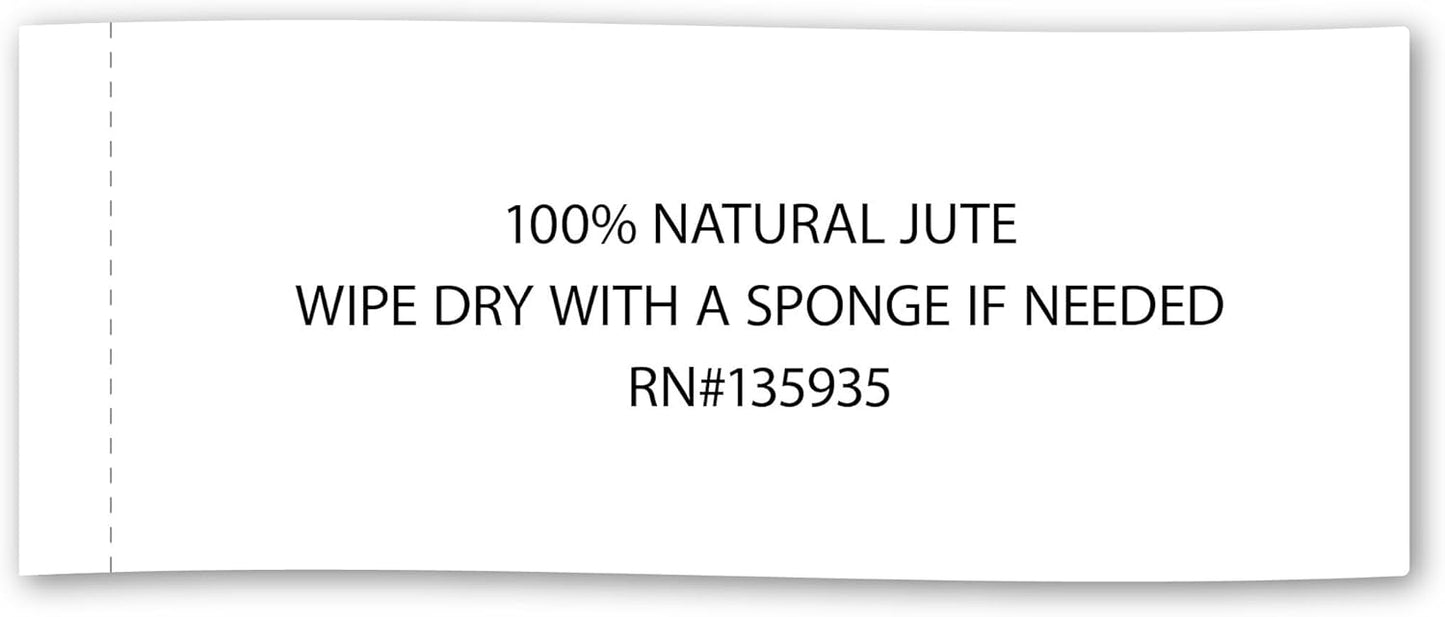 Jute Burlap Placemat Set for Kitchen Tabletop - 13x19, Solid Natural, 6 Count