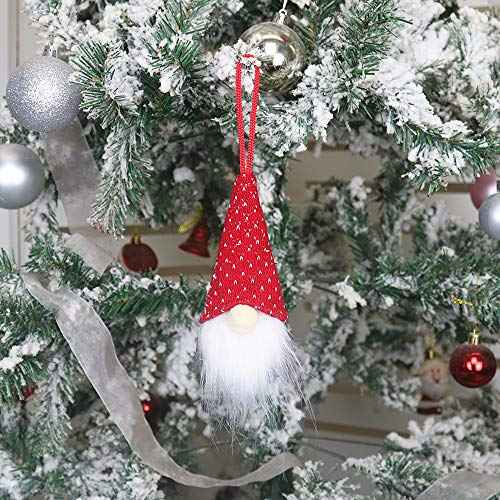 Gnomes Christmas Tree Ornaments Set of 8, Christmas Ornaments 2022 Handmade Plush Gnomes Santa Elf Hanging Home Decorations Holiday Decor