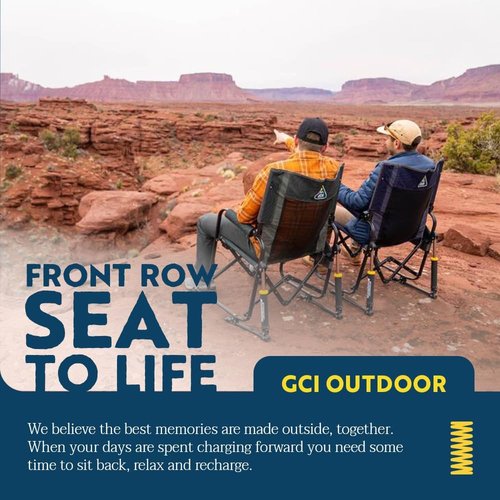 GCI Outdoor Stowaway Rocker - Portable Stealth Camo Folding Chair for Camping & Outdoor Use