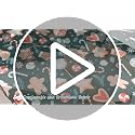 JISEN Christmas Fitted Crib Sheet with Santa Claus Design - Grey Variation 52x28 Inch Baby Bedding