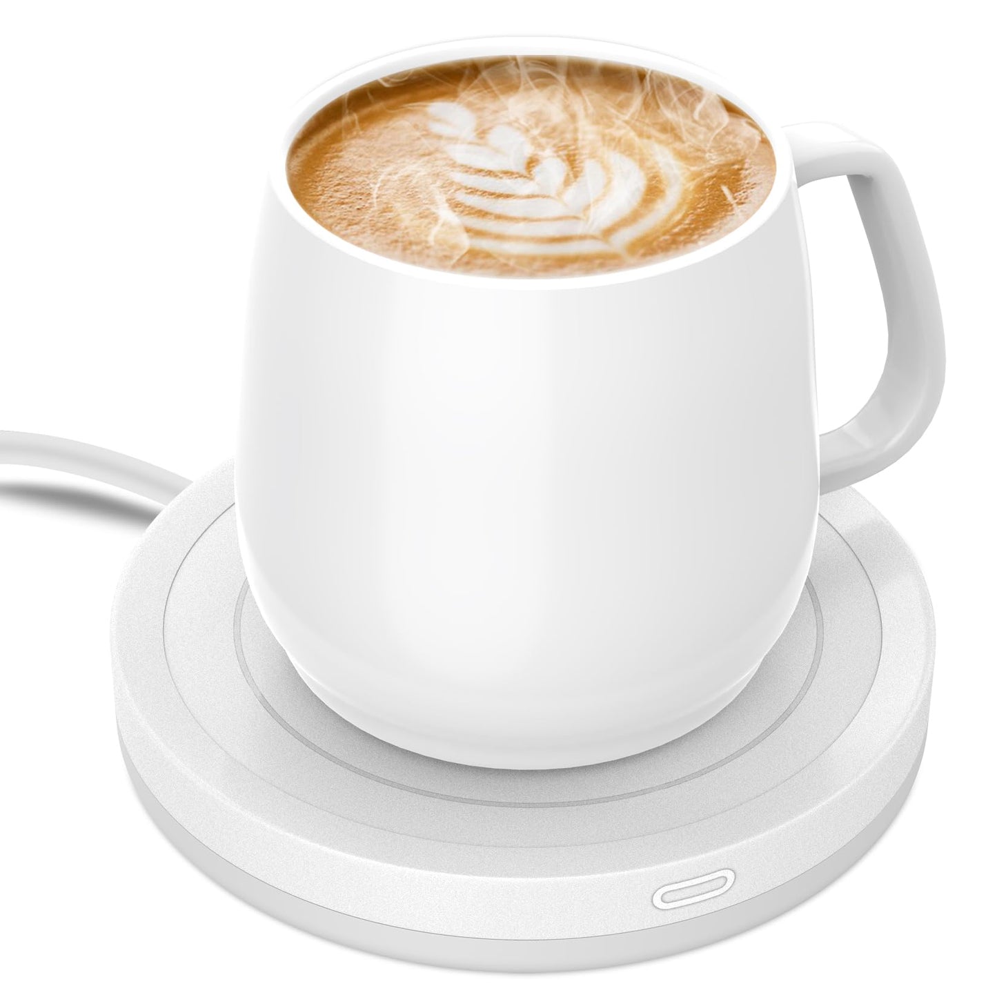 HIBSR Smart Coffee Mug Warmer and Candle Warmer Plate - Safely Releases Scents Without Flame - for Candle Jars, Mugs, Tea Cups - Desk, Home, Office Use (NO Cup)