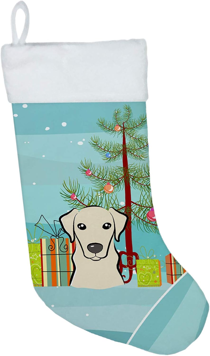 Shih Tzu Christmas Stocking - Chocolate Brown Dog Holiday Decor for Fireplace