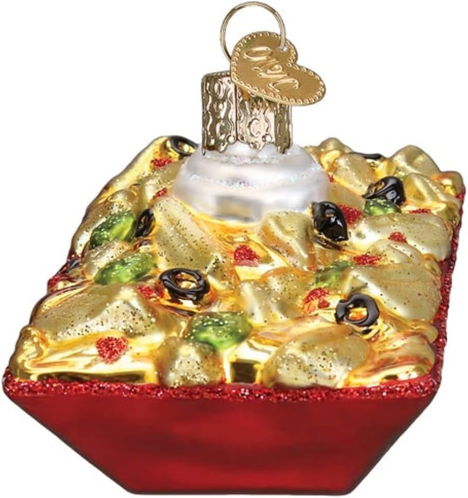 Handcrafted Glass Cheese Wedge Ornament - Unique Christmas Tree Decoration