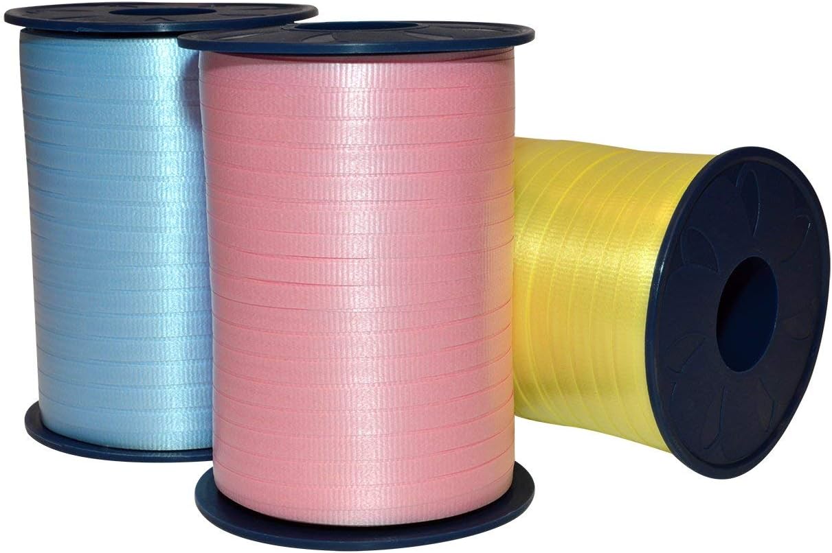 Morex 3-Pack Crimped Curling Ribbon 3/16" x 500 YD - Red Gift Wrapping & Party Decorations