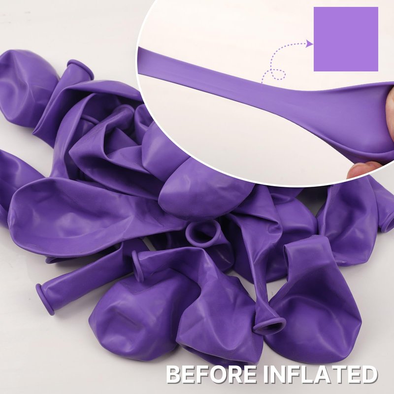 PartyWoo Purple Balloons 140 pcs Different Sizes of 18 12 10 5 Inch Purple Balloon Arch Kit Garland for Birthday Graduation Engagement Wedding Bachelorette Bridal Shower Party Decorations Purple-Y15