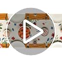 Artoid Mode 13x48in Cross Star Floral 4th of July Table Runner