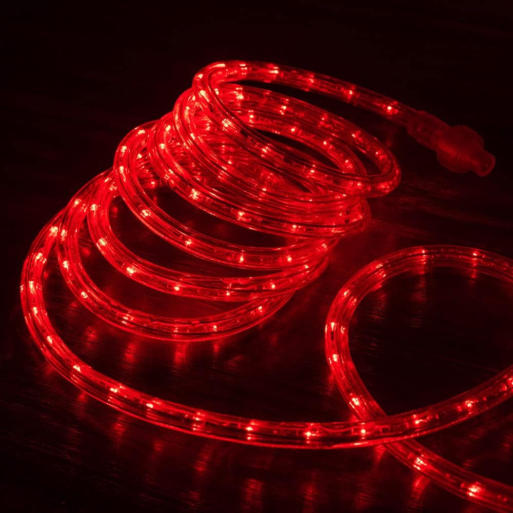 10ft Waterproof LED Rope Lights - 108 LEDs, Connectable Outdoor Christmas Decor