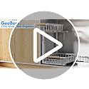 GeeBom Under Sink Organizer 2 Pack - Black, 11.8W x 15.9D x 13.8-16.9H Double Sliding Metal Shelves