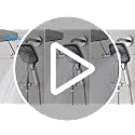 14-Inch Rain Shower Head with Handheld Spray - Polished Chrome, Low Profile Extension