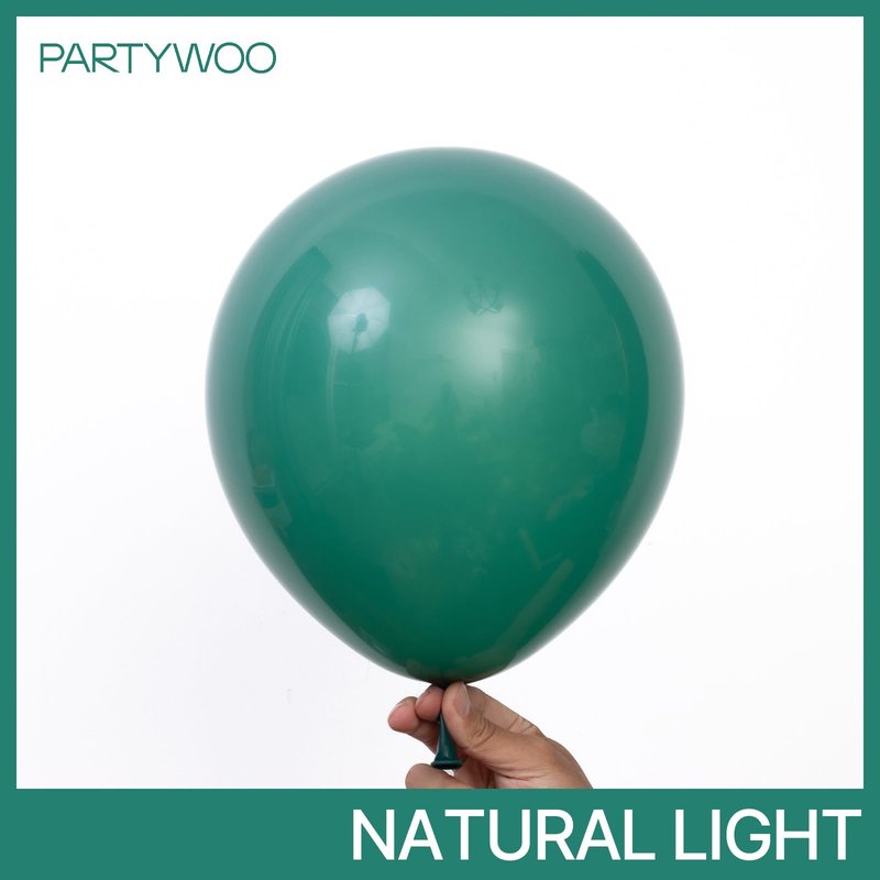 PartyWoo Dark Green Balloons 140pcs Different Sizes Pack of 18 12 10 5 Inch Emerald Hunter Forest Green Boho Neutral Balloon Arch Kit for Jungle Dinosaur Theme Birthday Party Decorations Green-F14