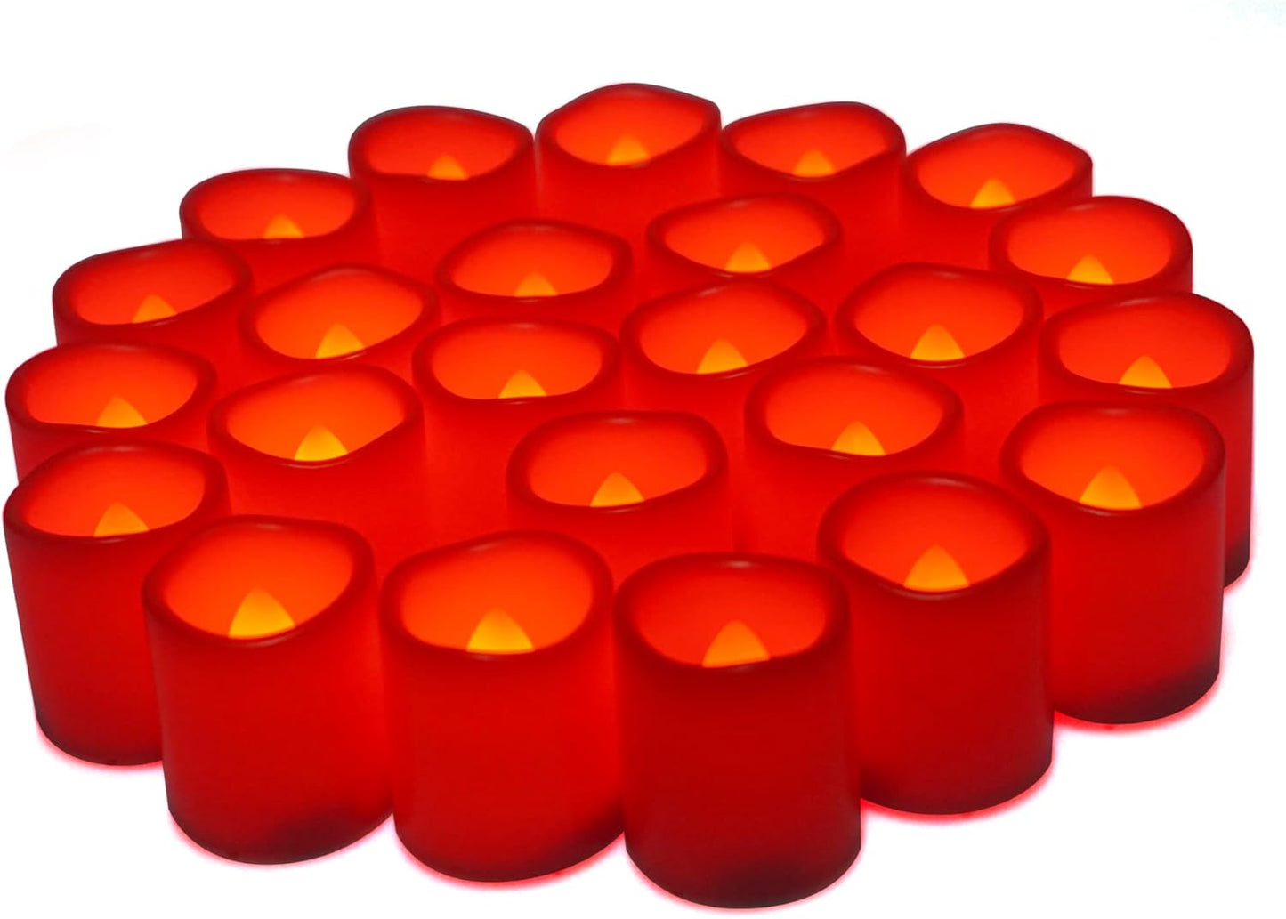 12 PCS LED Flameless Votive Candles - Long-Lasting Battery Operated with 120+ Hours Life