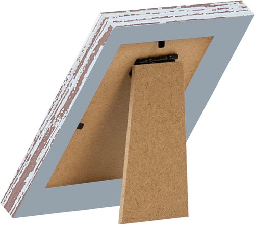 JCJMY Rustic White 3x4 Picture Frame - Versatile Wall Hanging or Tabletop Display with Shatter-Resistant Plexiglass