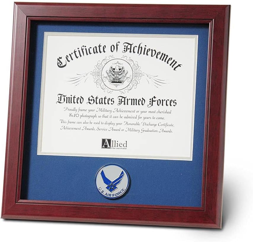 Allied Frame United States Army Certificate of Achievement Frame with Medallion - 8 x 10 inch