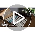 CANDWAX 12 inch Burgundy Taper Candle Set of 12 - Unscented, Dripless Smokeless for Christmas & Dinner Table Centerpieces