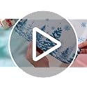 White Winter Holiday Serving Trays Set of 4 Melamine Platters for Xmas & Parties