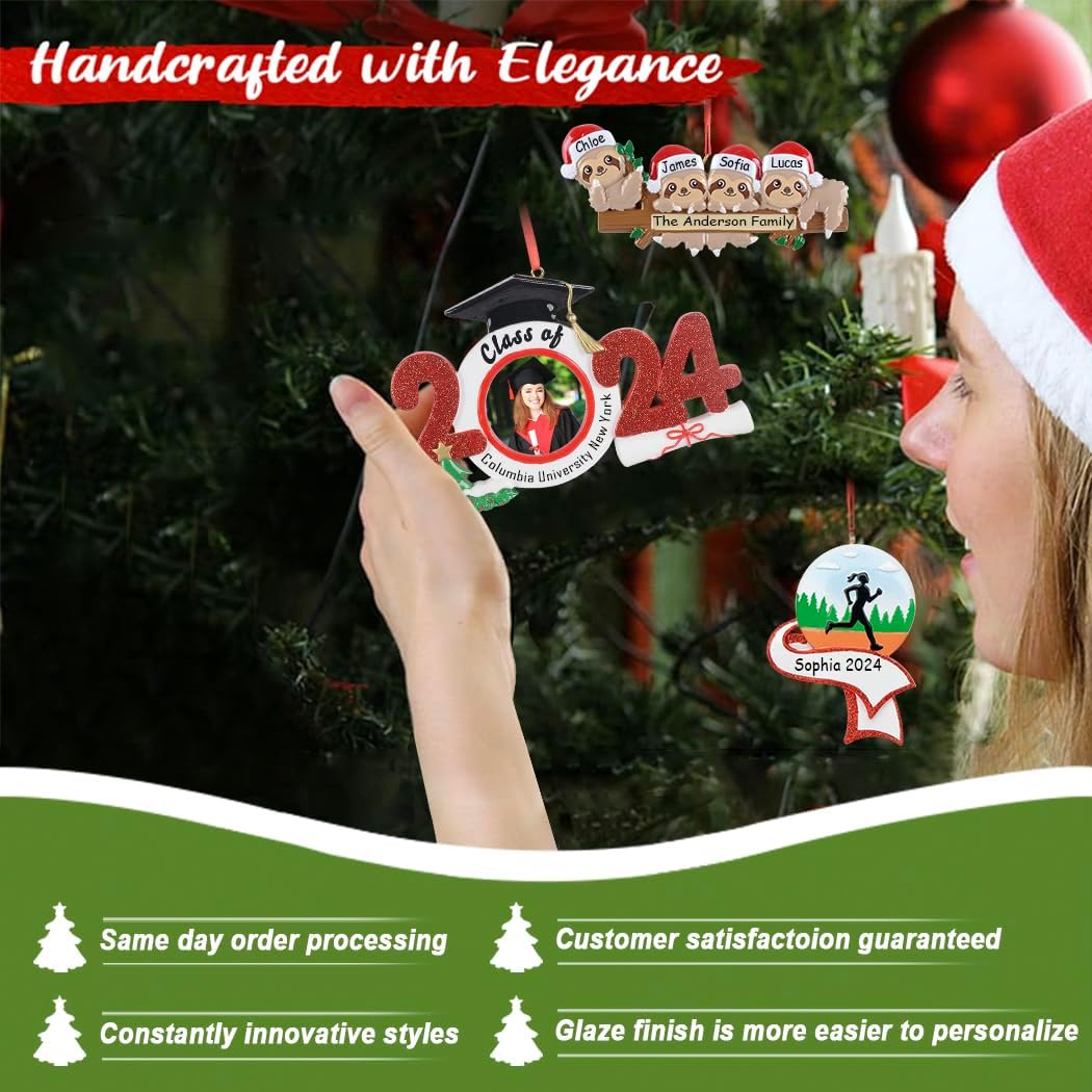 Personalized Girl's Ice Skating Shoes Christmas Ornament - Figure Skate Keepsake Gift