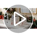 LiveHouse Christmas 4-Piece Ceramic Bathroom Accessory Set - Red Grey Christmas Tree Pattern (Lotion Dispenser, Toothbrush Holder, Tumbler, Soap Dish) - White White