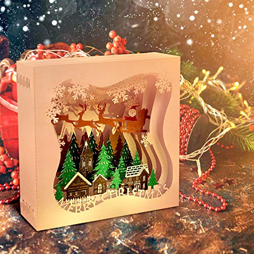 Kesoto Merry Christmas Pop Up Card 3D Holiday Greeting Card with Envelope