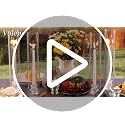 Volens Hurricane Glass Candle Holders Set of 12, 14-Inch Tall with Windproof Chimney, Perfect for Indoor & Outdoor Decor (2.5D x 14H)