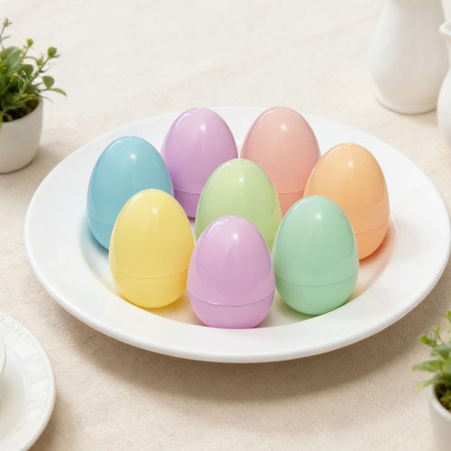 Benilax 24 Jumbo Fillable Pastel Plastic Easter Egg Bulk Hunt Party Supply Pack - 3.15 inch Assorted Color Plastic Eggs
