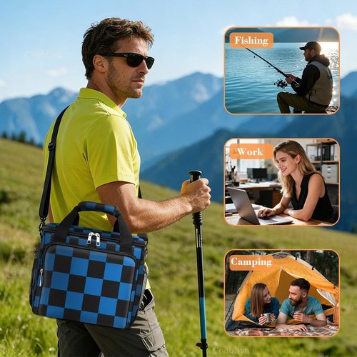 Coobiiya Insulated Lunch Bag - Leakproof Cooler for Men | Portable Soft Lunchbox for Travel & Camping