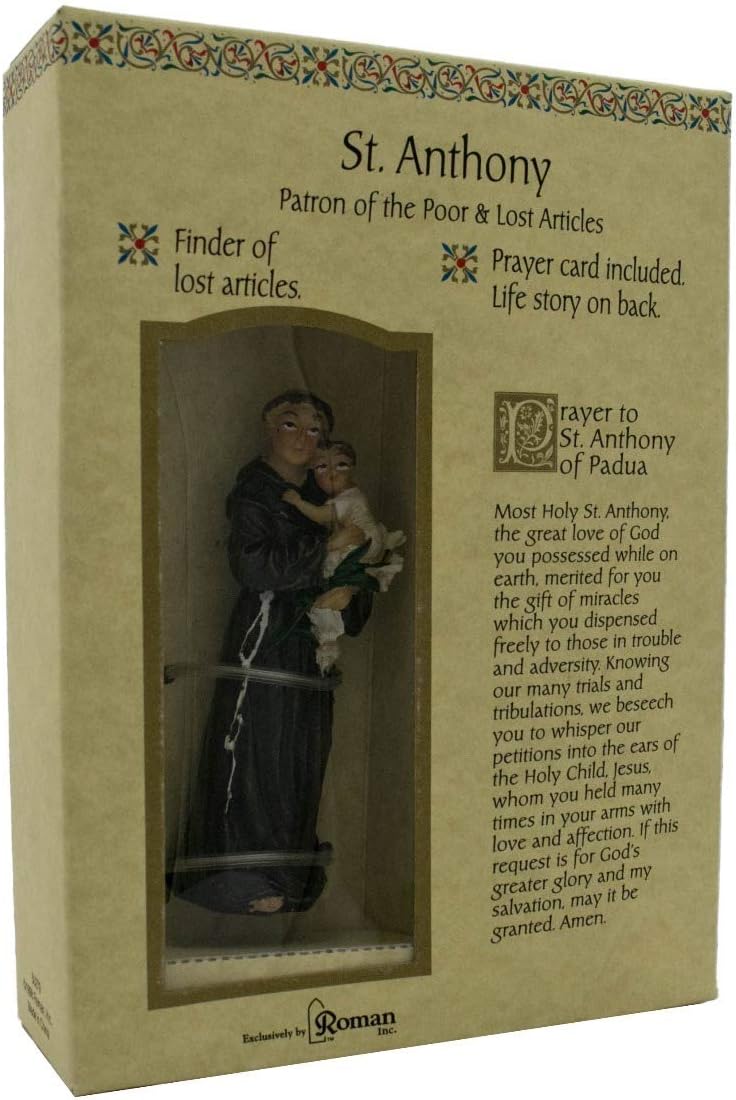 Roman Patrons & Protectors St. Anthony | Catholic Confirmation Saint Figurine
