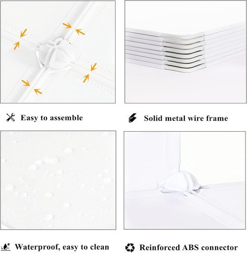 AWTATOS Cube Storage Organizer - 12 Cube Bookshelf | Stackable Plastic Shelves for Home & Bedroom - White