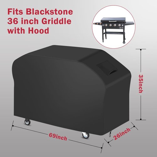 iCOVER Griddle Cover - Waterproof Lightweight Polyester for Blackstone 36-Inch Griddles | Air Vent & Drawstring Protection