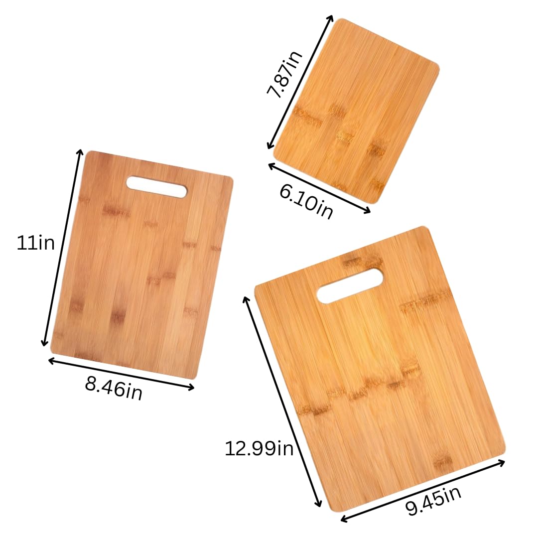 LMH Boards Bamboo Cutting Boards 3 Pack