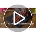 Noboda Matte Black Rubber Cutting Board Large 14.6 x 9.4 Inches Japan