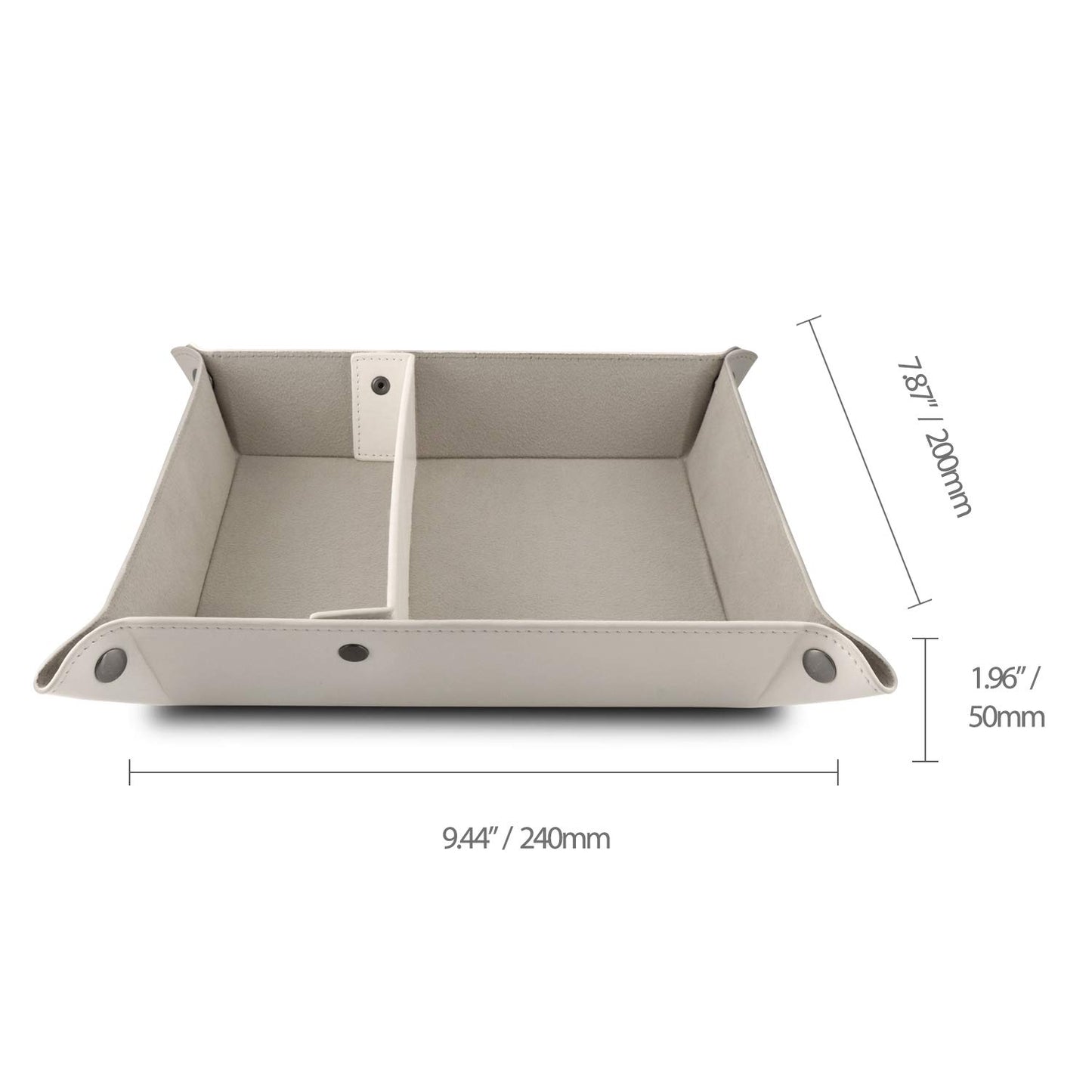 Londo Leather Tray Organizer - Practical Storage Box for Wallets, Watches, Keys, Coins, Cell Phones and Office Equipment