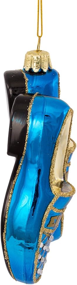 Elvis Presley Blue Suede Shoes Glass Ornament - 5-Inch Kurt Adler Collectible