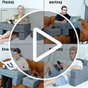 Reading & Gaming Pillow - Extra Large Memory Foam Lap Desk with Cup Holder & Arm Rests