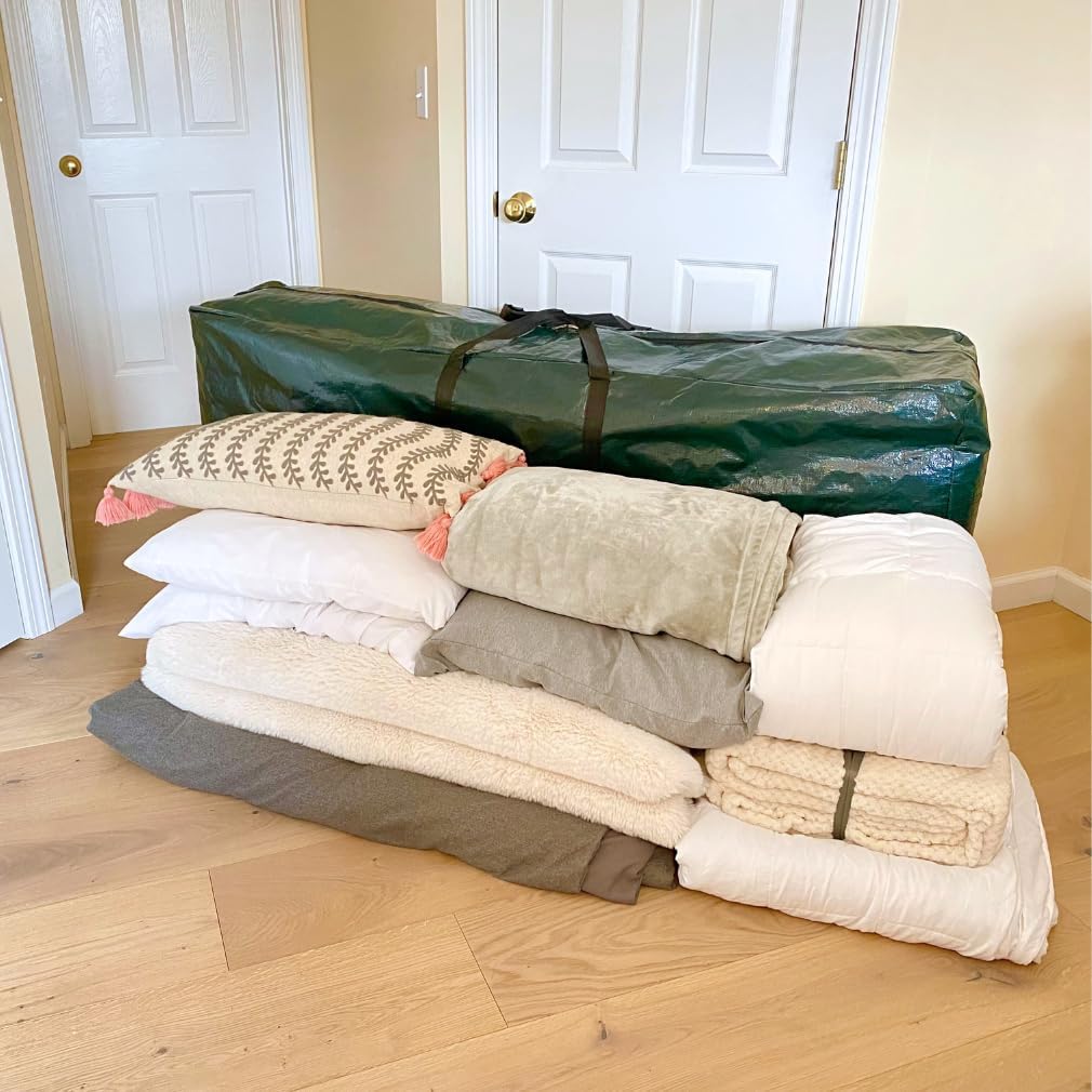 Extra Large Packing Bags for Moving - 5.5ft Storage Totes with Zippers & Handles for Cushions, Comforters, Camping