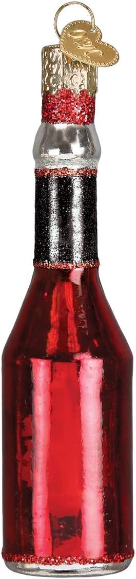 BBQ Sauce Glass Blown Ornament - Old World Christmas Food Decor 32292