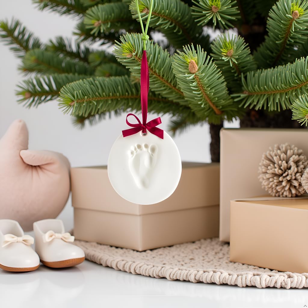 Christmas Baby Handprint Ornament Kit - DIY Keepsake Bauble with Paint for Newborns