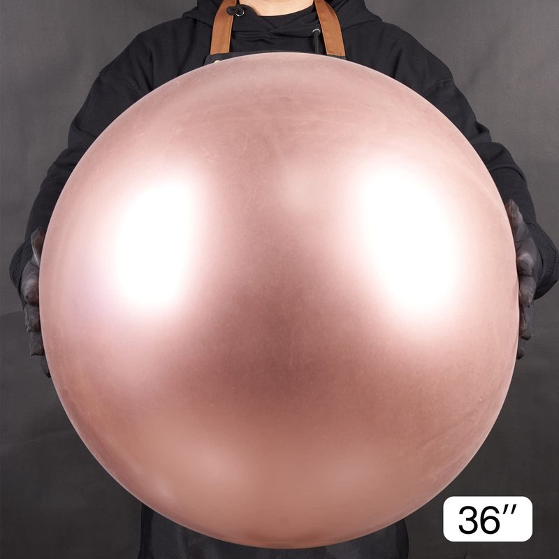 PartyWoo Rose Gold Balloons 4pcs 36 Inch Metallic Chrome Rose Gold Balloons for Wedding Anniversary Sweet 16 Baby Shower Bridal Shower Bridgerton Floral Birthday Party Decorations Rose Gold-G107