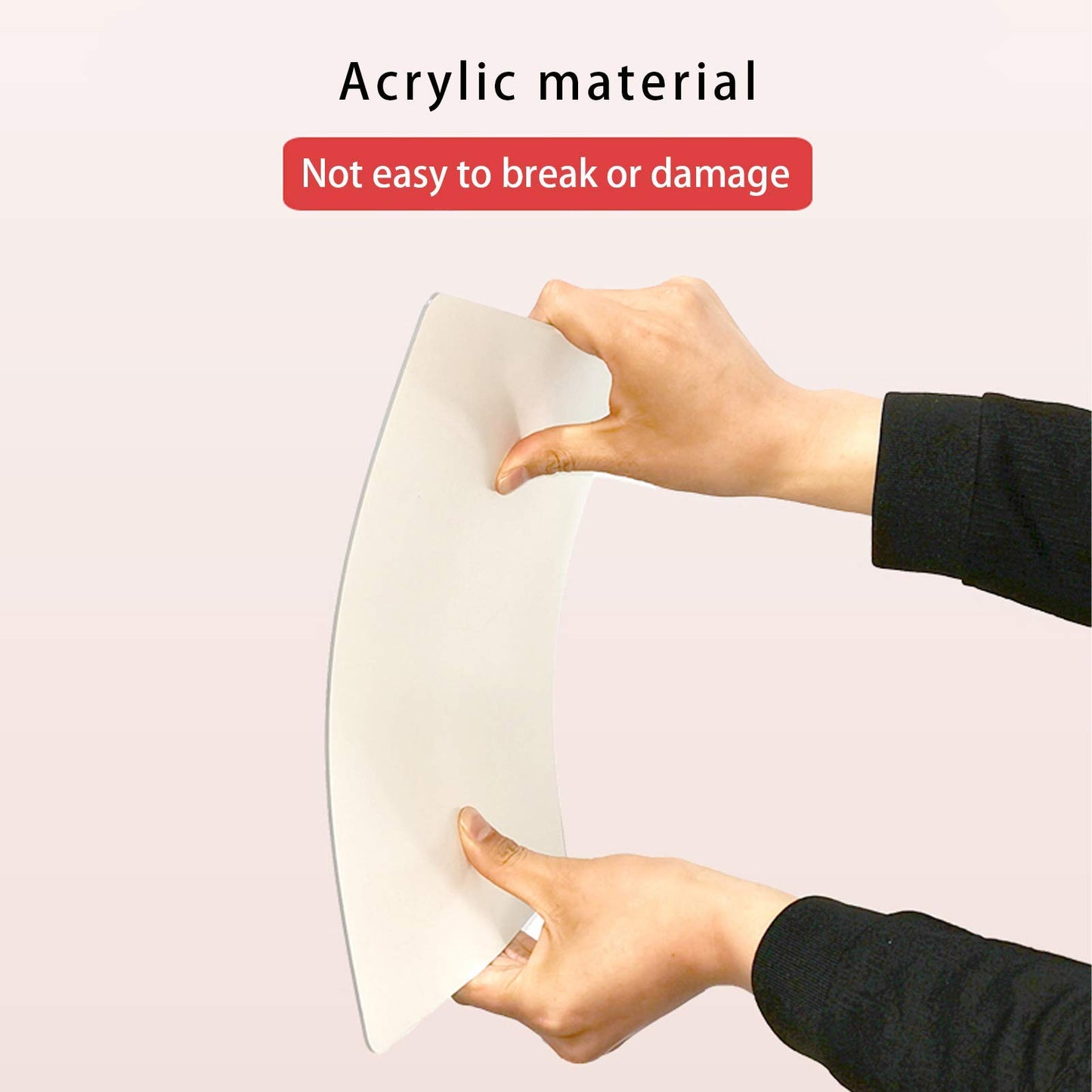 iCAGY Acrylic Mirror Sheet Self Adhesive Wall Mounted Home Décor Non Glass Sticky Mirror Tile Thickness 0.08in (2mm) Square 10x10 inch 4 pcs